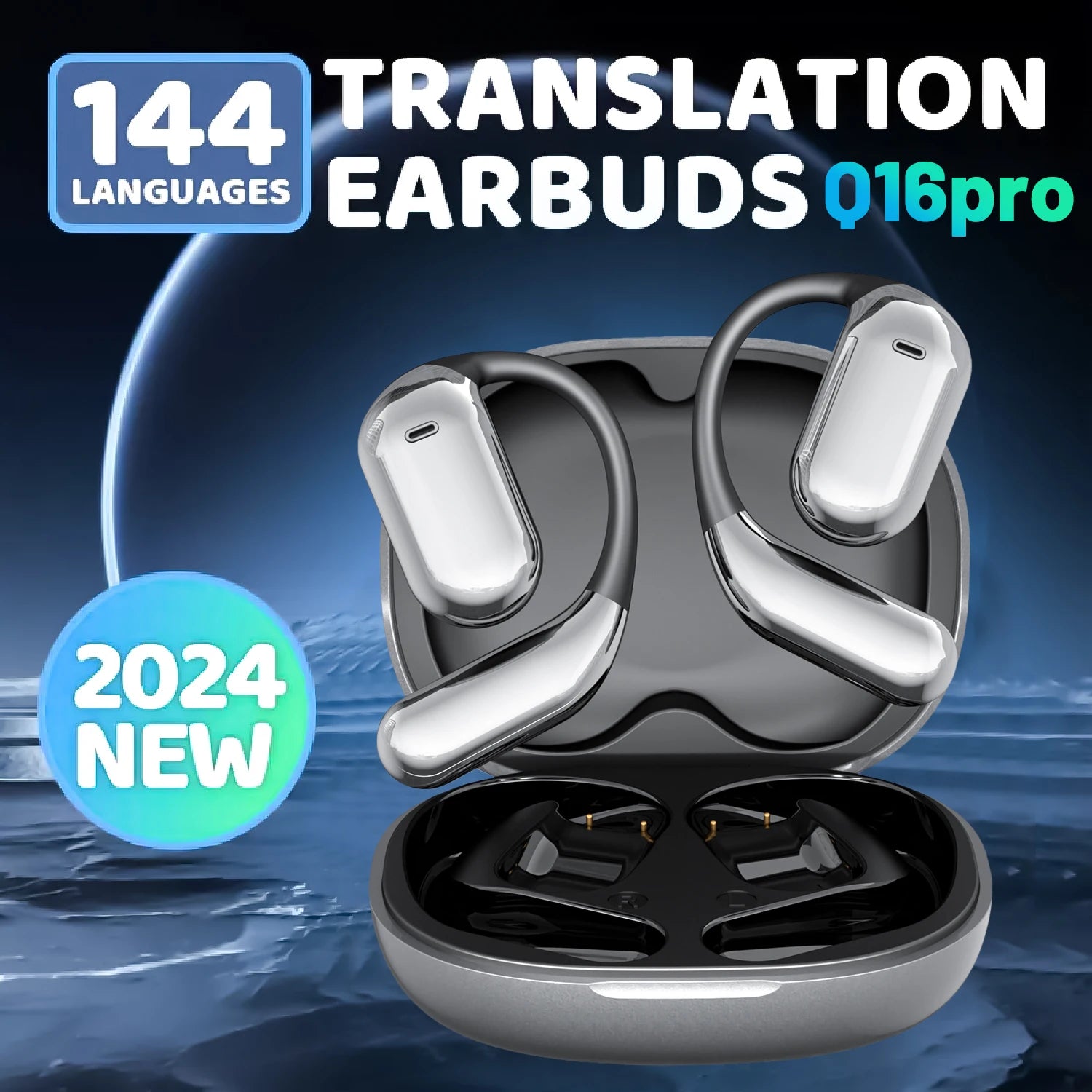 AI Headphones Wireless 144 Language Translation Real Time,Enc Call Headset，Meeting Recording Earbuds，For Sports/Workout/Running﻿